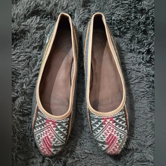 Fortress of Inca | Woven Aztec Ballet Flats Sz 10 - Picture 1 of 13